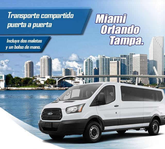Ídolo masa darse cuenta Transporte compartido puerta a puerta en Vans 15 puestos desde Miami, desde  Orlando y desde Tampa - GaskaTours, Inc.