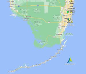 Mapa Los Cayos de Florida